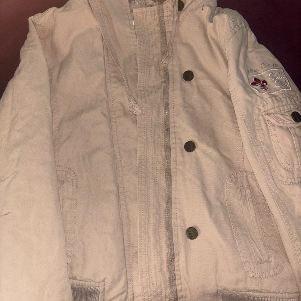 Women's Cream Bomber Jacket